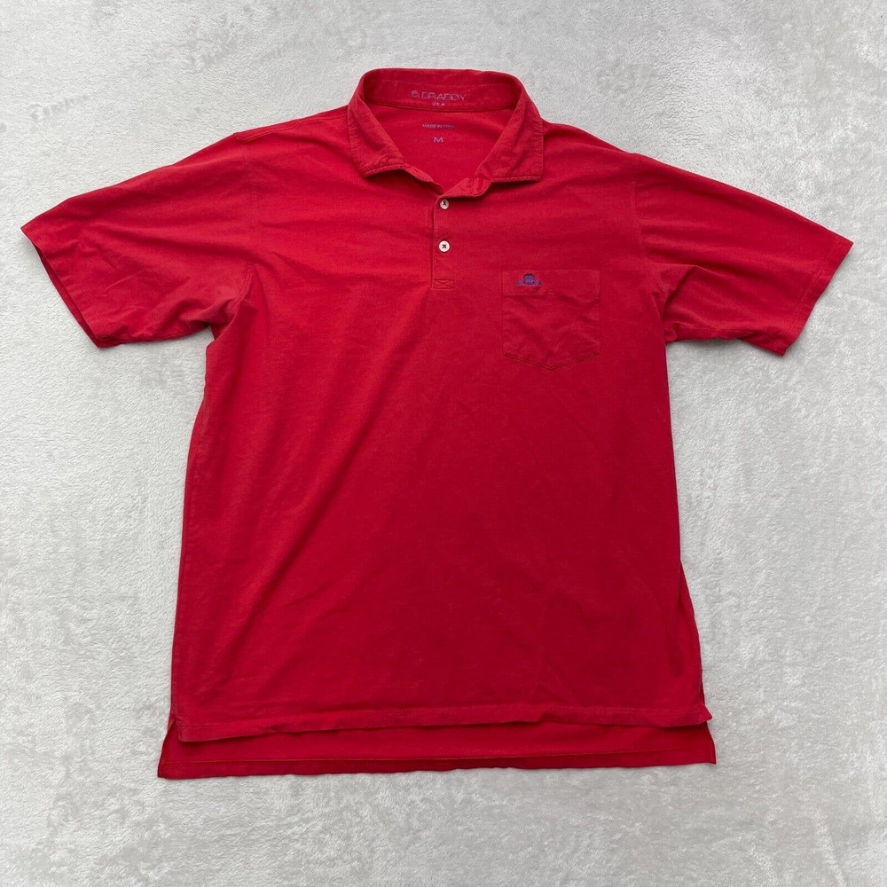 BDRADDY Polo Shirt Mens Medium Red Golf Outdoor Performance Short Sleeve